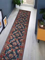 handmade Traditional Gulab Teal Green Blue Hand Knotted RUNNER 100% WOOL area rug 3 18