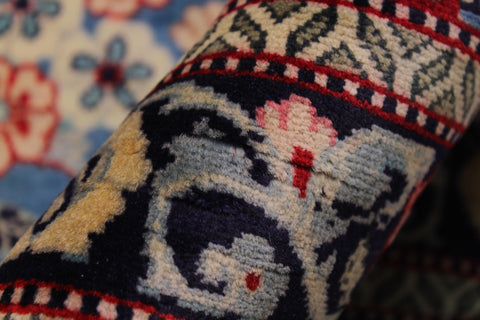 handmade Traditional Gulab Teal Green Blue Hand Knotted RUNNER 100% WOOL area rug 3' x 18'