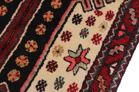 handmade Traditional Hamadan Red Blue Hand Knotted RUNNER 100% WOOL area rug 3 x 11