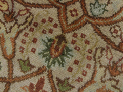 handmade Traditional Tabriz Taupe Gold Hand Knotted RUNNER 100% WOOL area rug 3x9