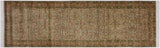 Tabriz Heritage Teofila Taupe/Gold Wool Runner - 3'1'' x 9'4''