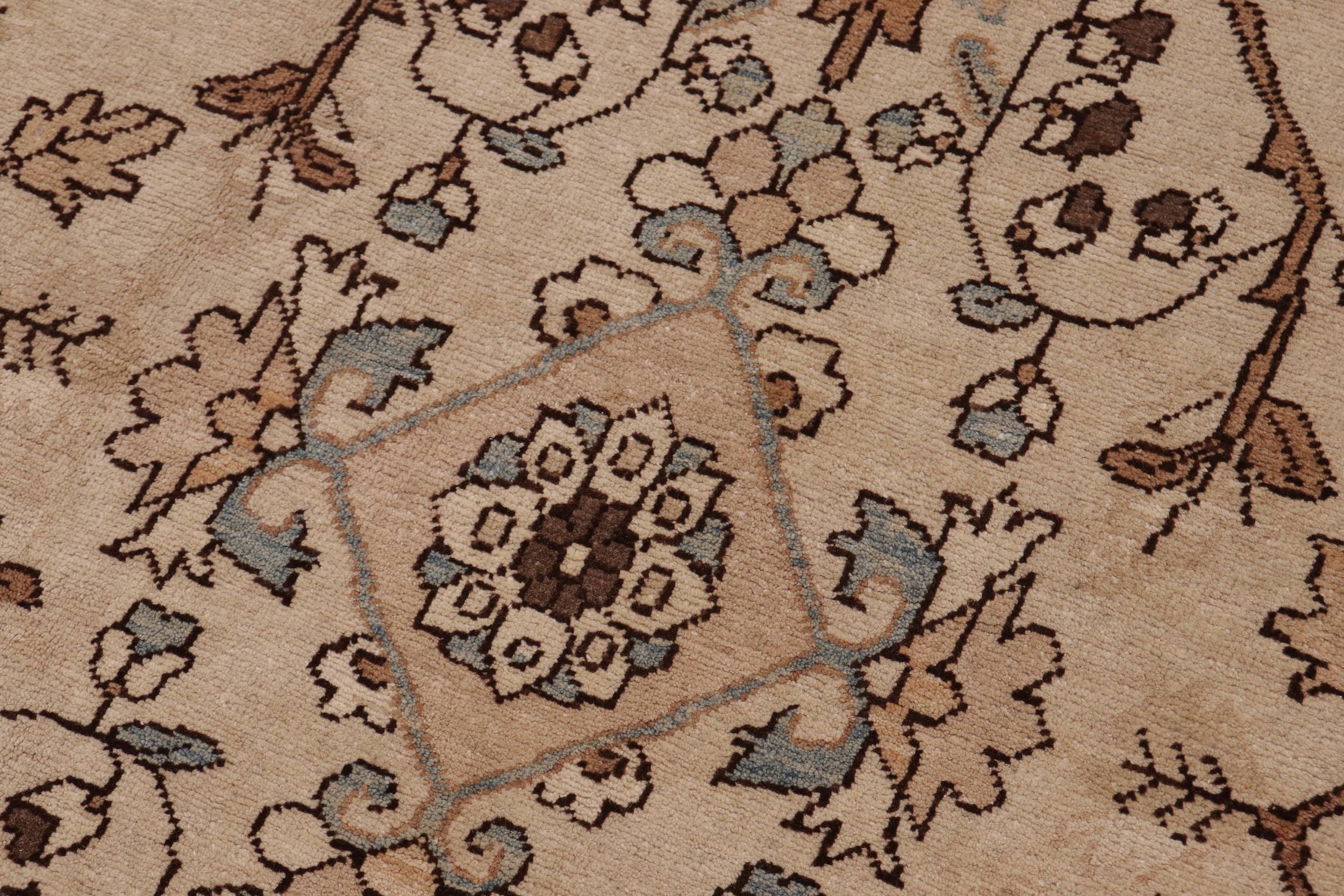 handmade Transitional Kafkaz Ivory Ivory Hand Knotted RECTANGLE 100% WOOL area rug 12' x 19'