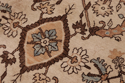 handmade Transitional Kafkaz Ivory Ivory Hand Knotted RECTANGLE 100% WOOL area rug 12' x 19'