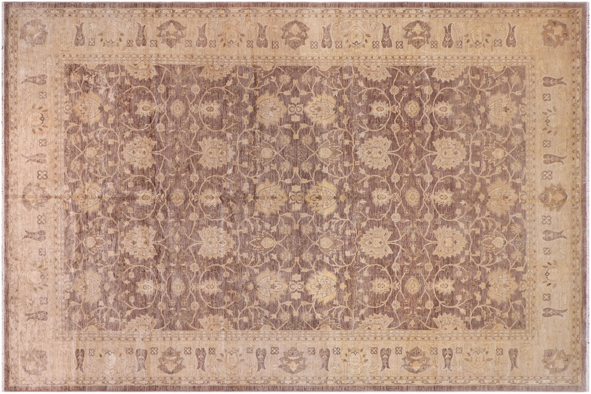 handmade Transitional Kafkaz Lt. Brown Tan Hand Knotted RECTANGLE 100% WOOL area rug 12' x 18'