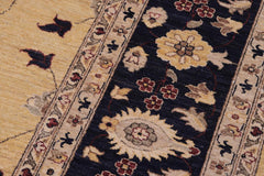 handmade Traditional Kafkaz Gold Blue Hand Knotted RECTANGLE 100% WOOL area rug 12X17