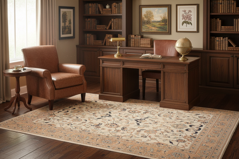 handmade Traditional Kafkaz Ivory Orange Hand Knotted RECTANGLE 100% WOOL area rug 13x17