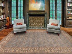 handmade Transitional Kafkaz Lt. Green Lt. Green Hand Knotted RECTANGLE 100% WOOL area rug 12X18