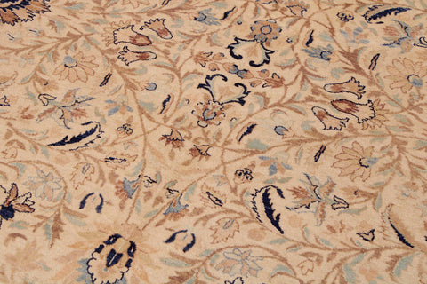 handmade Transitional Tabriz Taupe Blue Hand Knotted RECTANGLE 100% WOOL area rug 9 x 12