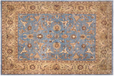handmade Traditional Kafkaz Lt. Blue Lt. Tan Hand-Woven RECTANGLE 100% WOOL area rug 12 x 15