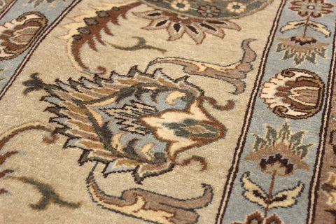 handmade Transitional Design Green Tan Hand Knotted RECTANGLE 100% WOOL area rug 12'X15'