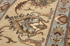 handmade Transitional Design Green Tan Hand Knotted RECTANGLE 100% WOOL area rug 12'X15'