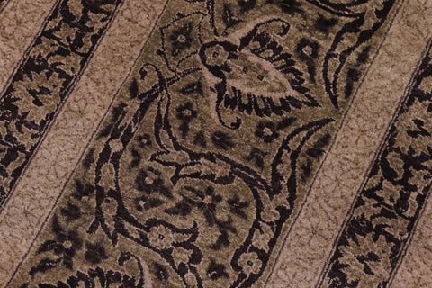 handmade Transitional Design Brown Green Hand Knotted RECTANGLE 100% WOOL area rug 12' x 17'