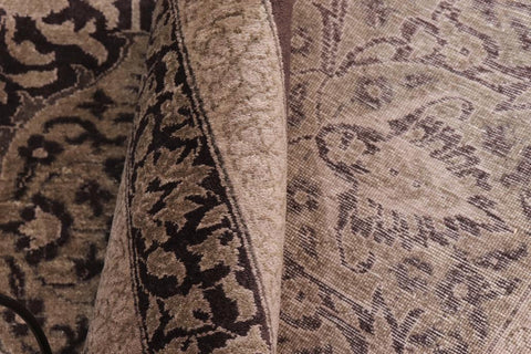 handmade Transitional Design Brown Green Hand Knotted RECTANGLE 100% WOOL area rug 12'X17'