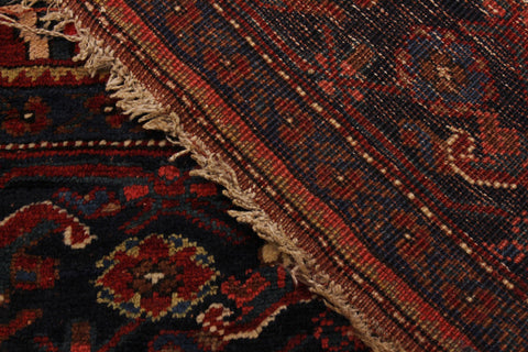 handmade Geometric Antique Kafkaz Red Blue Hand Knotted RECTANGLE 100% WOOL area rug 5x7