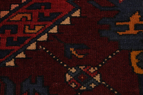 handmade Traditional Antique Sherwan Red Blue Hand Knotted RECTANGLE 100% WOOL area rug 5x8