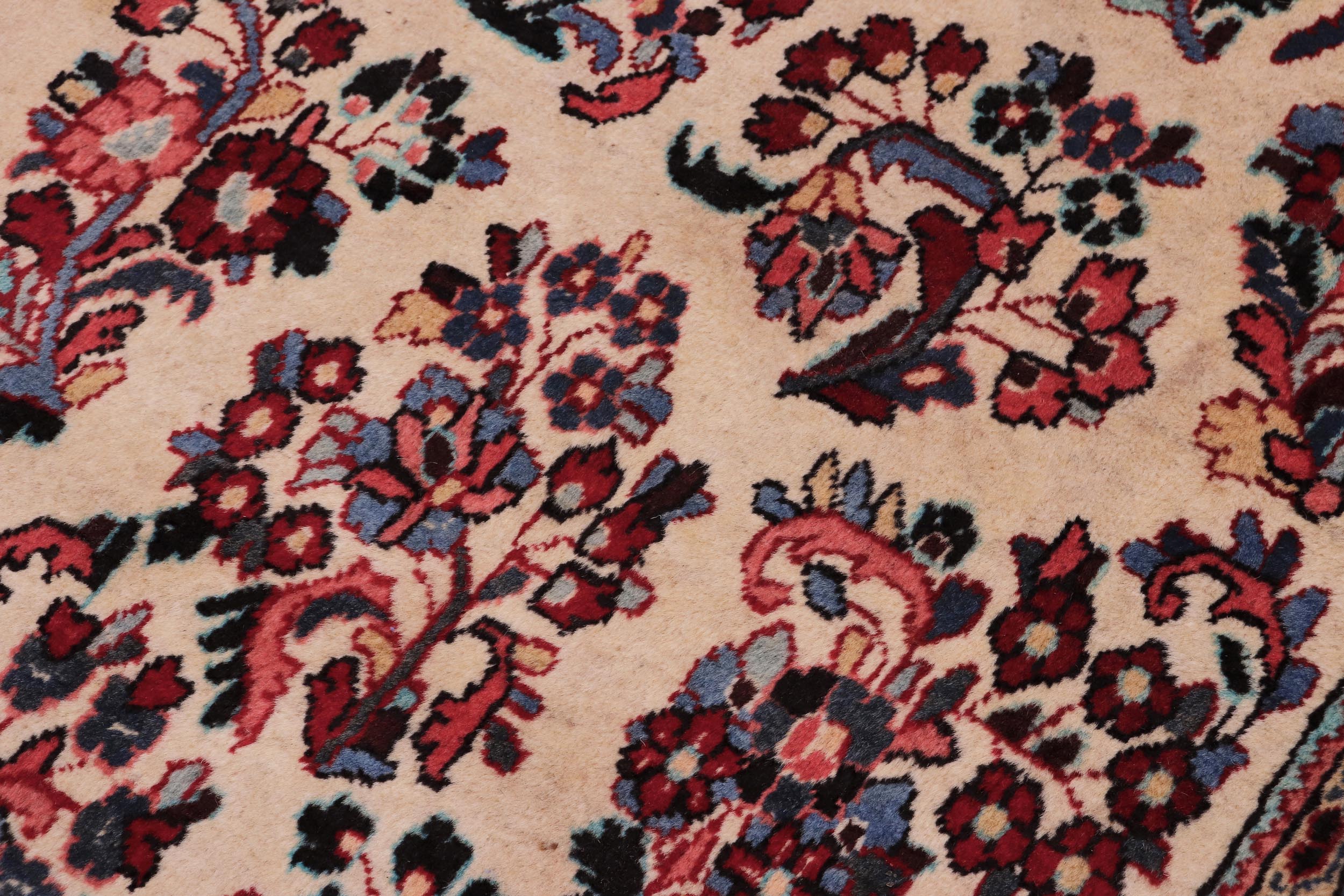 handmade Traditional Antique Beige Red Hand Knotted RECTANGLE 100% WOOL area rug 6 x 9