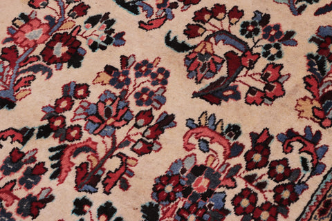 handmade Traditional Antique Beige Red Hand Knotted RECTANGLE 100% WOOL area rug 6 x 9