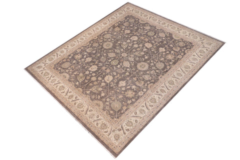 handmade Traditional Kafkaz Lt. Brown Ivory Hand Knotted RECTANGLE 100% WOOL area rug 12x15