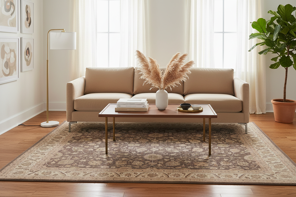 handmade Traditional Kafkaz Lt. Brown Ivory Hand Knotted RECTANGLE 100% WOOL area rug 12x15