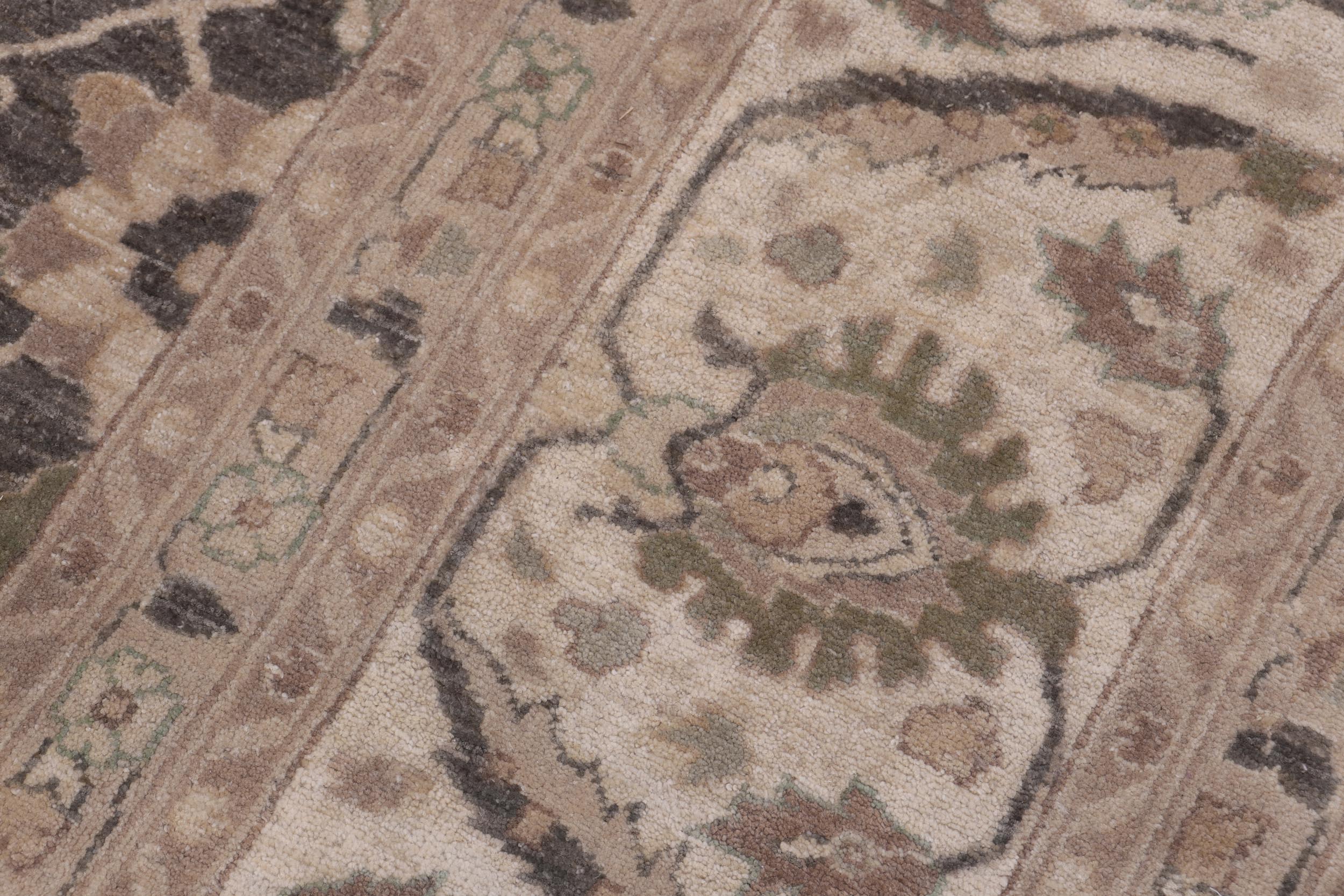 handmade Traditional Kafkaz Lt. Brown Ivory Hand Knotted RECTANGLE 100% WOOL area rug 12x15