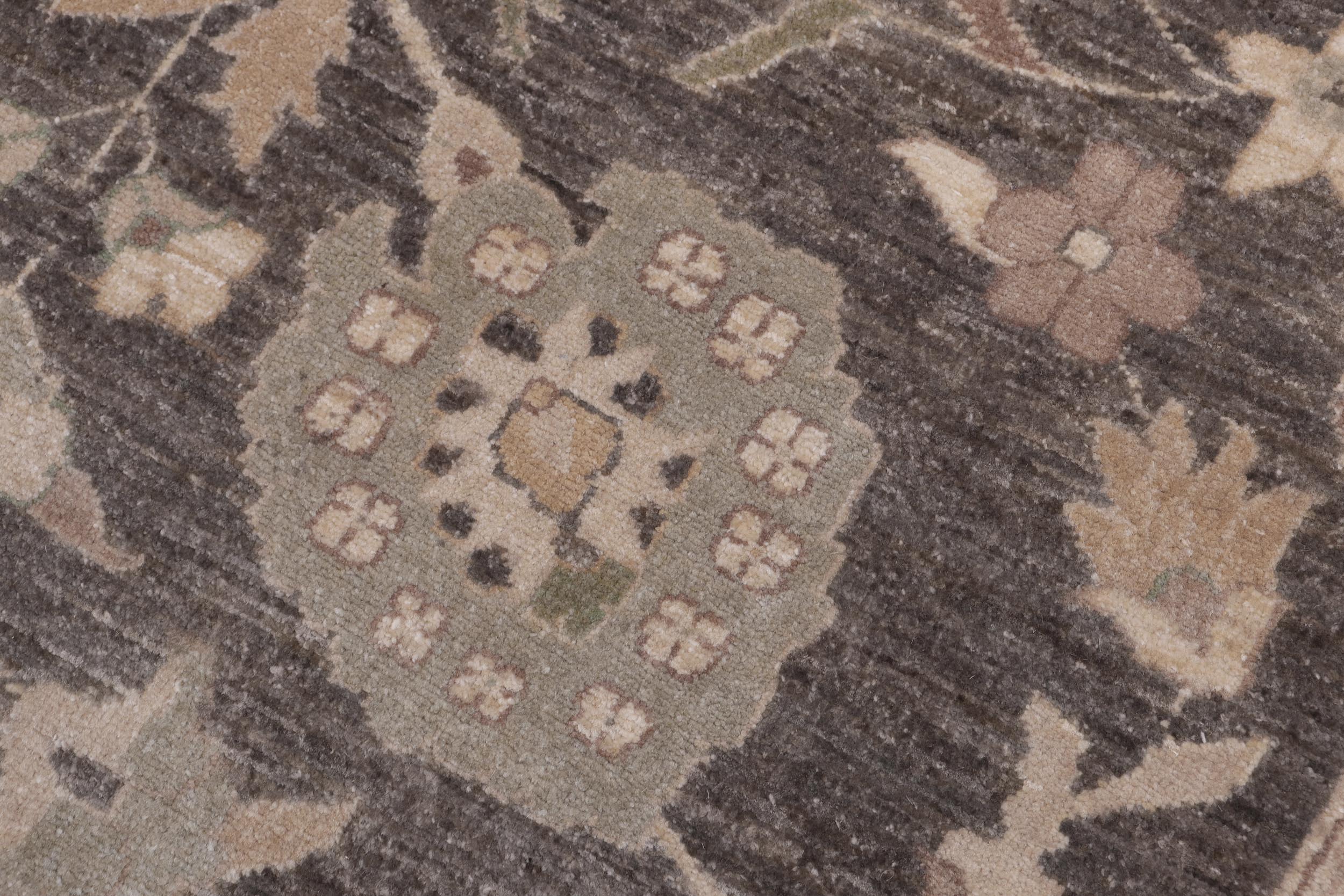 handmade Traditional Kafkaz Lt. Brown Ivory Hand Knotted RECTANGLE 100% WOOL area rug 12x15