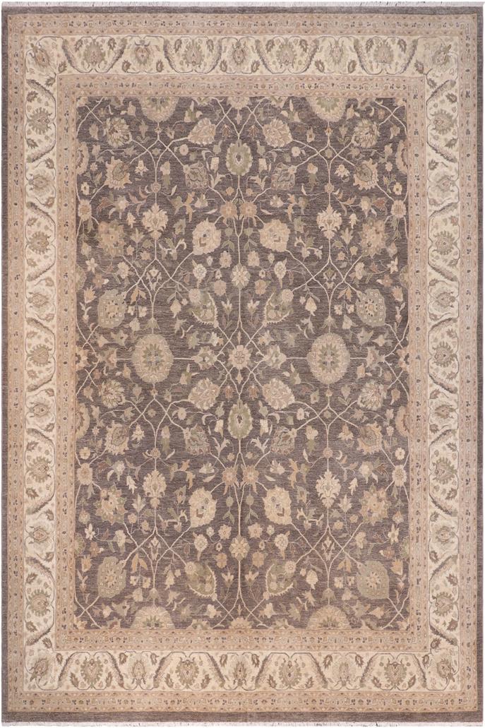 handmade Traditional Kafkaz Lt. Brown Ivory Hand Knotted RECTANGLE 100% WOOL area rug 12X15