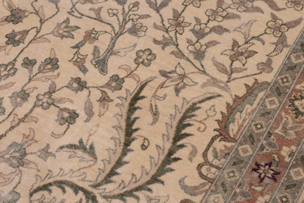 handmade Traditional Design Ivory Tan Hand Knotted RECTANGLE 100% WOOL area rug 12'X18'