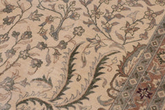 handmade Traditional Design Ivory Tan Hand Knotted RECTANGLE 100% WOOL area rug 12'X18'