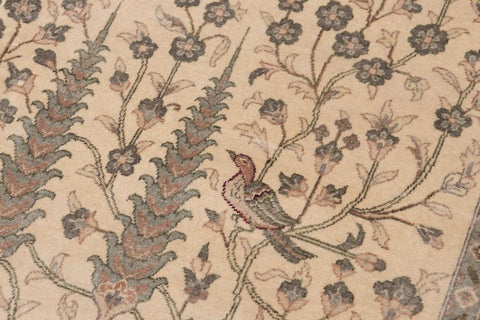 handmade Traditional Design Ivory Tan Hand Knotted RECTANGLE 100% WOOL area rug 12'X18'