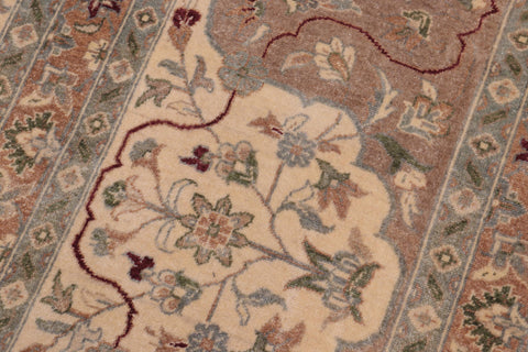 handmade Traditional Design Ivory Tan Hand Knotted RECTANGLE 100% WOOL area rug 12' x 18'