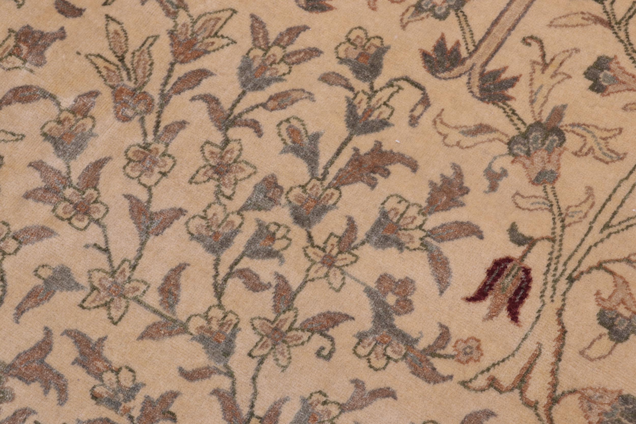 handmade Traditional Design Ivory Tan Hand Knotted RECTANGLE 100% WOOL area rug 12' x 18'
