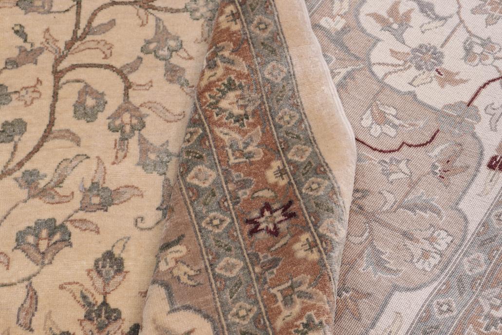 handmade Traditional Design Ivory Tan Hand Knotted RECTANGLE 100% WOOL area rug 12'X18'