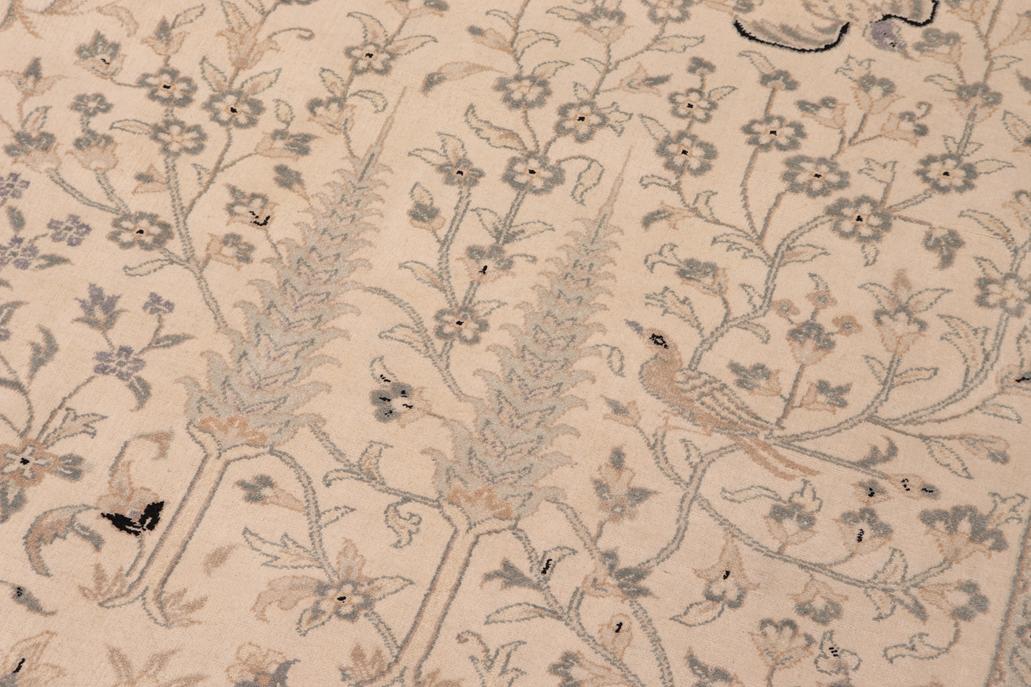 handmade Traditional Design Ivory Ivory Hand Knotted RECTANGLE 100% WOOL area rug 12'X18'