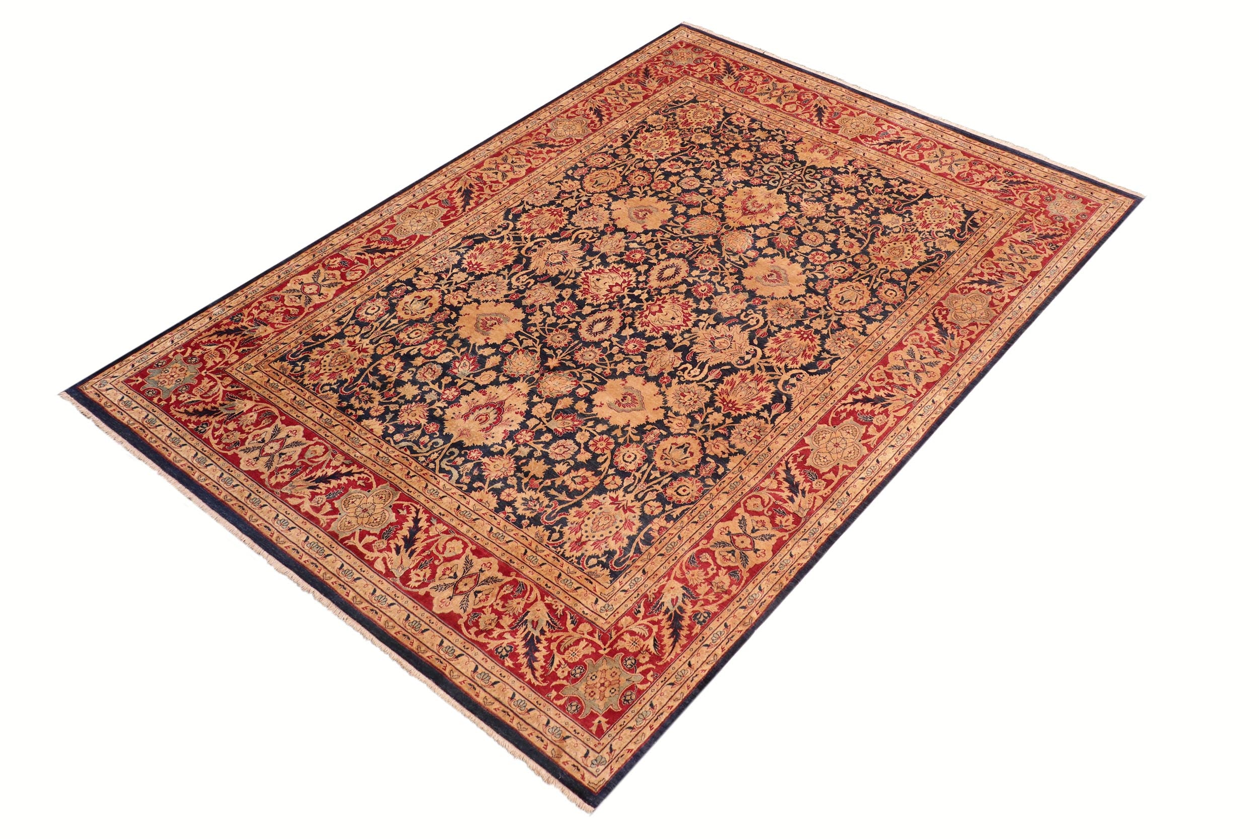 handmade Transitional Mahal Lt. Green Lt. Gray Hand Knotted RECTANGLE 100% WOOL area rug 8 x 10