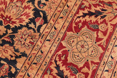 Antique Mahal Santana Green/Gray Wool Rug - 8'1''X9'8''