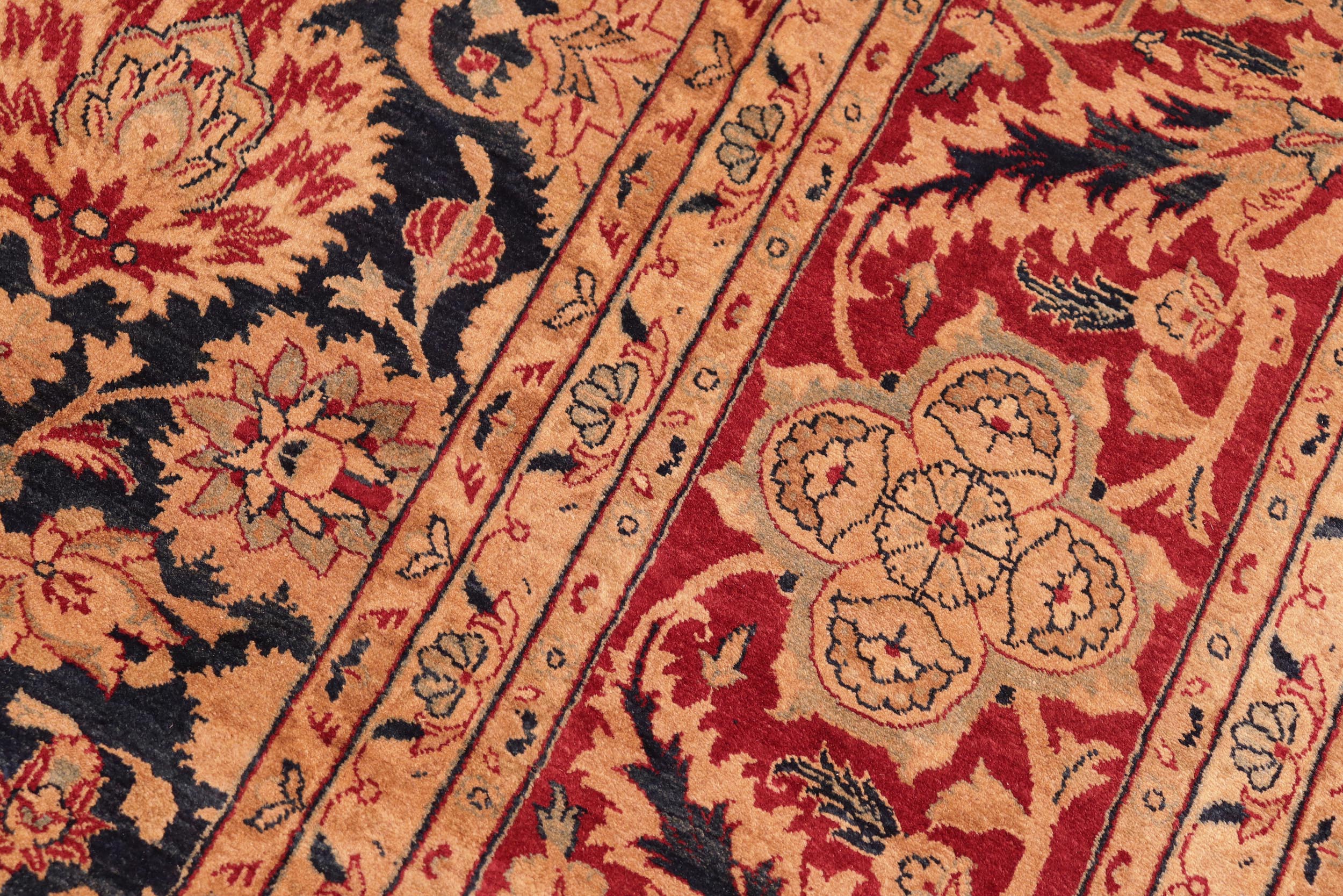 handmade Transitional Mahal Lt. Green Lt. Gray Hand Knotted RECTANGLE 100% WOOL area rug 8 x 10