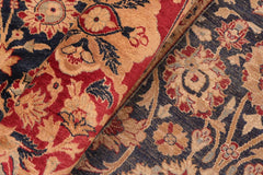 Antique Mahal Santana Green/Gray Wool Rug - 8'1''X9'8''