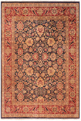Traditional Mahal Santana Lt. Green Lt. Gray Hand Knotted Area rugs 8X10
