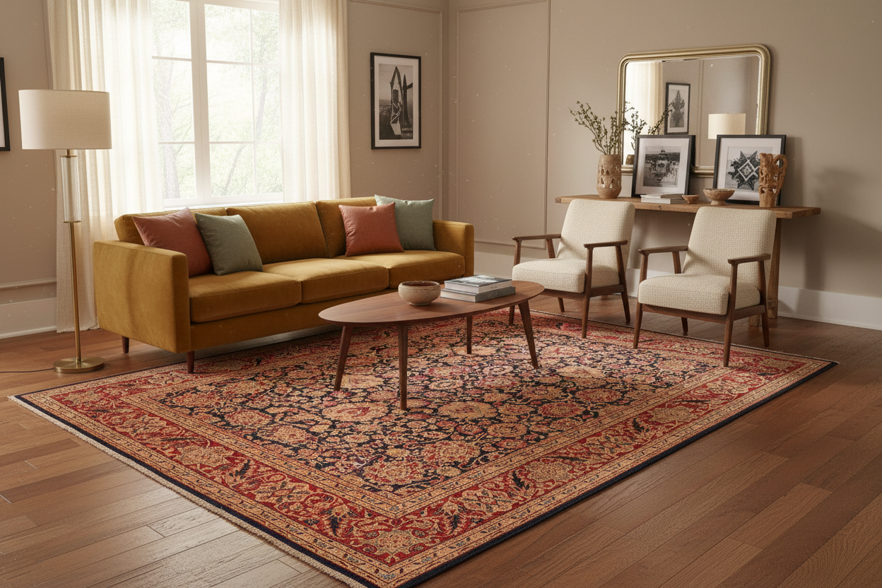 handmade Transitional Mahal Lt. Green Lt. Gray Hand Knotted RECTANGLE 100% WOOL area rug 8 x 10
