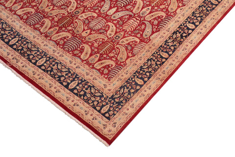 handmade Transitional Sarook Red Blue Hand Knotted RECTANGLE 100% WOOL area rug 8 x 10