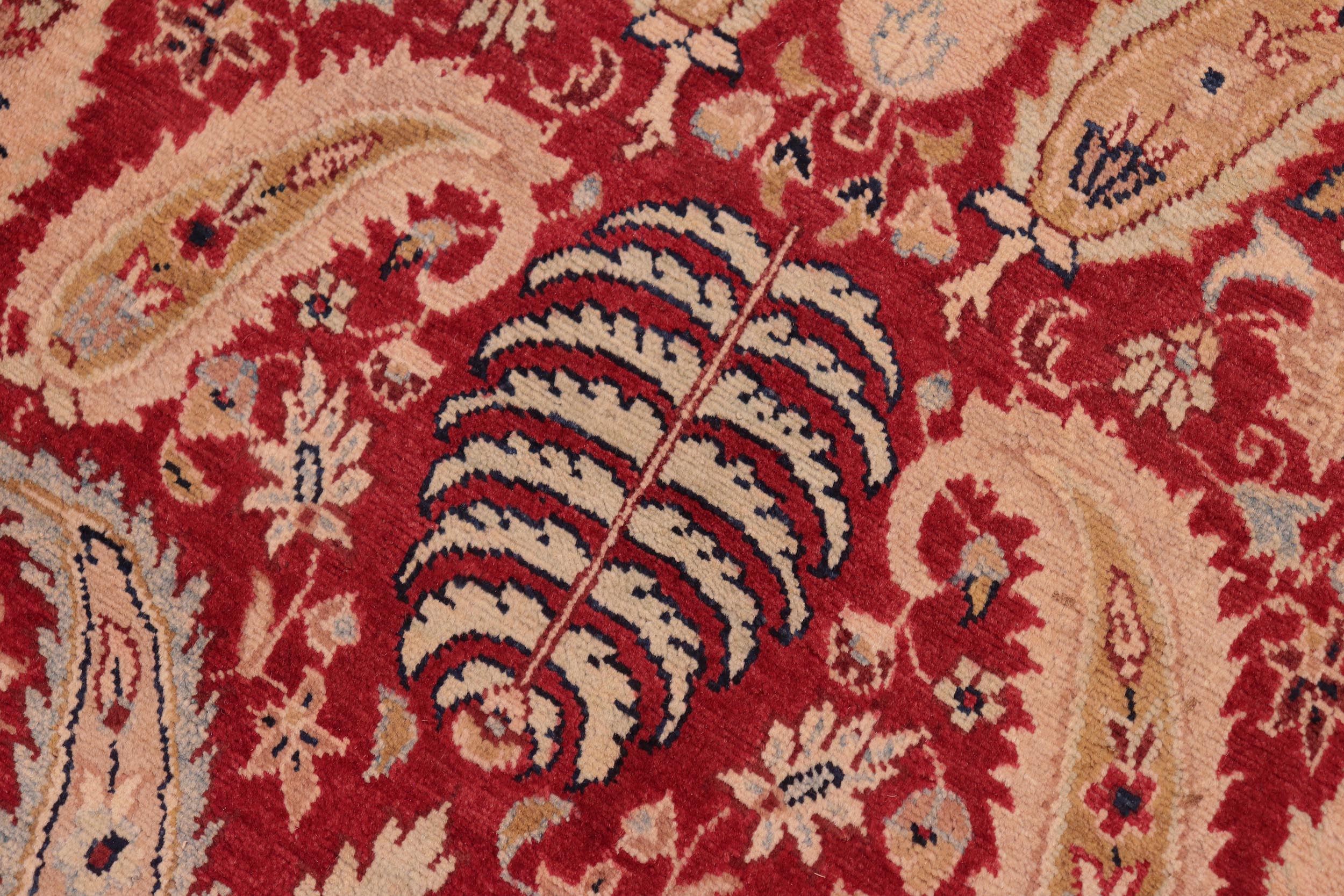 handmade Transitional Sarook Red Blue Hand Knotted RECTANGLE 100% WOOL area rug 8 x 10