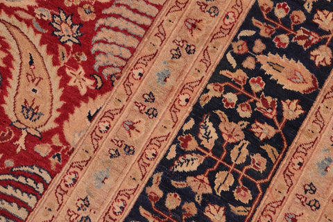 handmade Transitional Sarook Red Blue Hand Knotted RECTANGLE 100% WOOL area rug 8 x 10