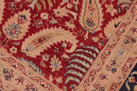 handmade Transitional Sarook Red Blue Hand Knotted RECTANGLE 100% WOOL area rug 8 x 10