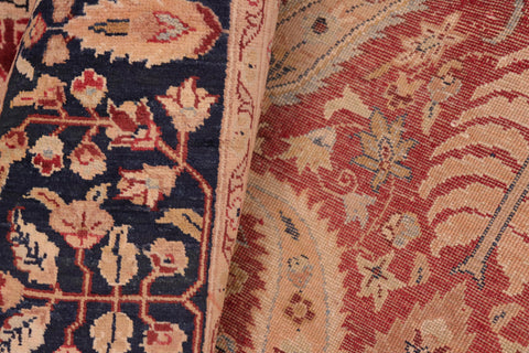 handmade Transitional Sarook Red Blue Hand Knotted RECTANGLE 100% WOOL area rug 8 x 10