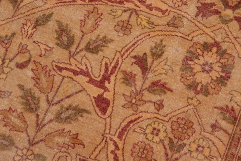 handmade Traditional Tabriz Lt. Gold Lt. Brown Hand Knotted RECTANGLE 100% WOOL area rug 9'X12'