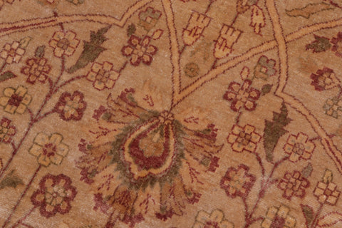 handmade Traditional Tabriz Lt. Gold Lt. Brown Hand Knotted RECTANGLE 100% WOOL area rug 9 x 12