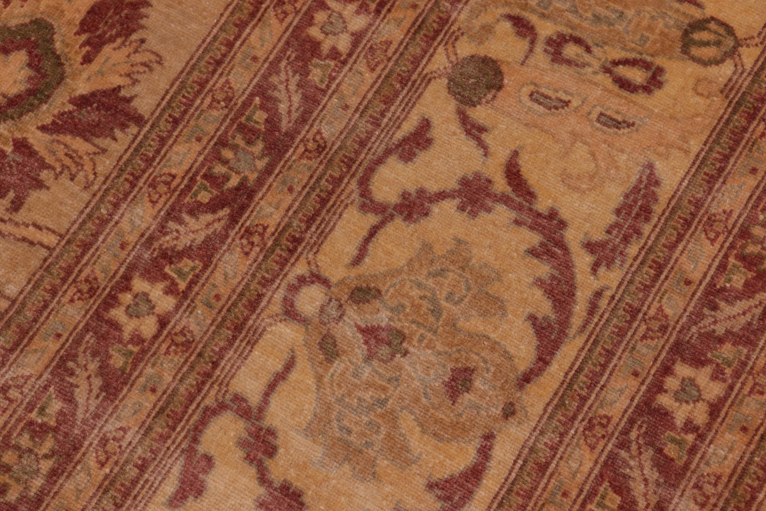 handmade Traditional Tabriz Lt. Gold Lt. Brown Hand Knotted RECTANGLE 100% WOOL area rug 9 x 12