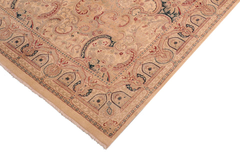 handmade Transitional  Ivory Ivory Hand Knotted RECTANGLE 100% WOOL area rug 8 x 10