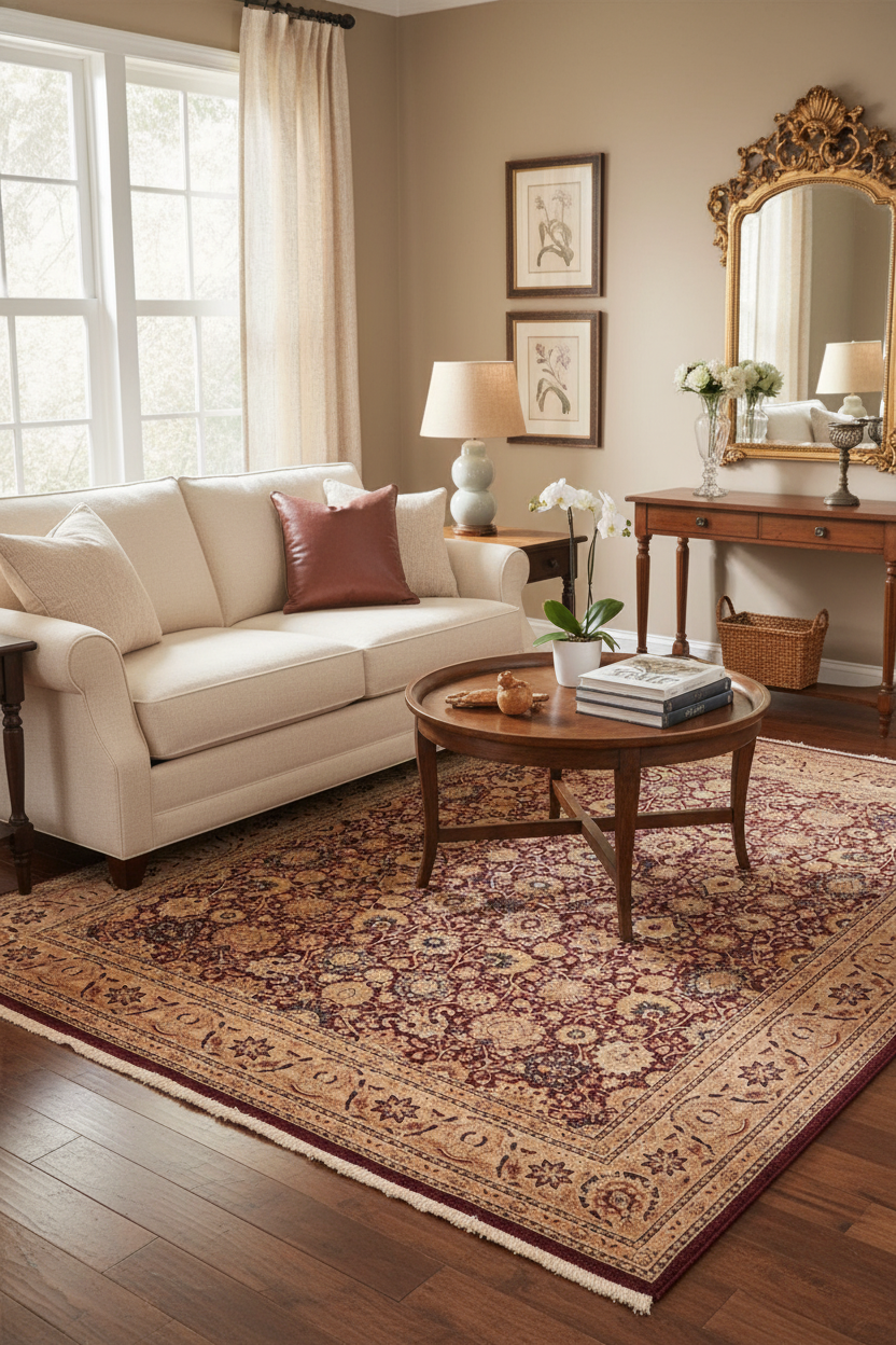 Vintage Tabriz Kellee Aubergine/Brown Wool Rug - 8'2'' x 10'5''