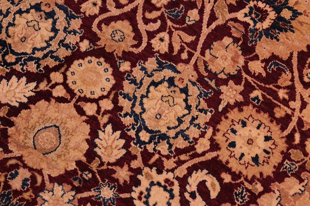 Vintage Tabriz Kellee Aubergine/Brown Wool Rug - 8'2'' x 10'5''